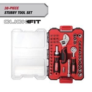 Hyper Tough 38-Piece Red Stubby Tool Set Home Repair Brand NEW!!!